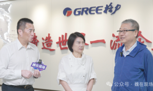 江亿教授与董明珠董事长讨论格力“中温水”对中央空调系统提效的作用